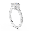 Celeste Three Stone Round & Trillion Diamond Ring
