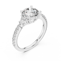 Celeste Three Stone Round & Trillion Diamond Ring