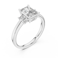 Elodie Three Stone Radiant & Emerald Cut Diamond Ring