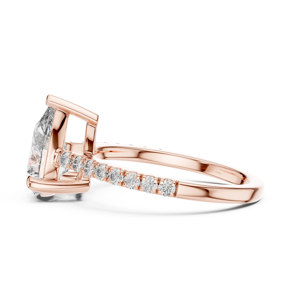 Seraphine Pear Cut Pavé Diamond Ring