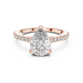 Seraphine Pear Cut Pavé Diamond Ring