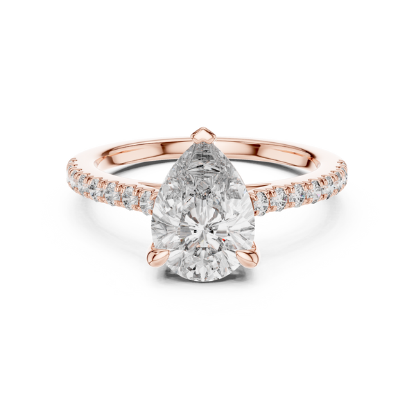 Seraphine Pear Cut Pavé Diamond Ring