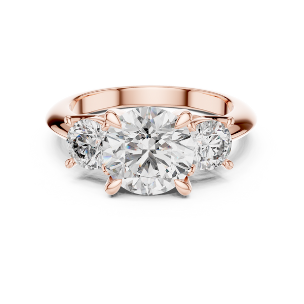Celeste Three Stone Round Brilliant Diamond Ring