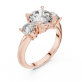 Celeste Three Stone Round Brilliant Diamond Ring