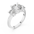 Celeste Three Stone Round Brilliant Diamond Ring