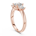 Elodie Three Stone Princess Cut Diamond Ring
