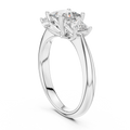 Elodie Three Stone Princess Cut Diamond Ring
