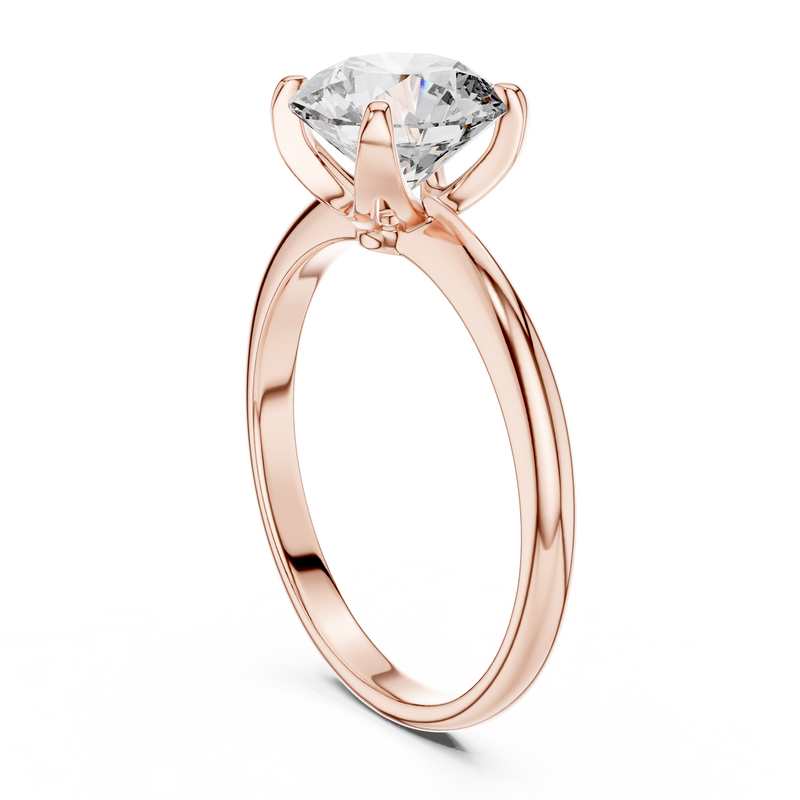 Celeste Round Brilliant Solitaire Diamond Ring detail