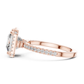 Aurelia Princess Cut Halo Diamond Ring