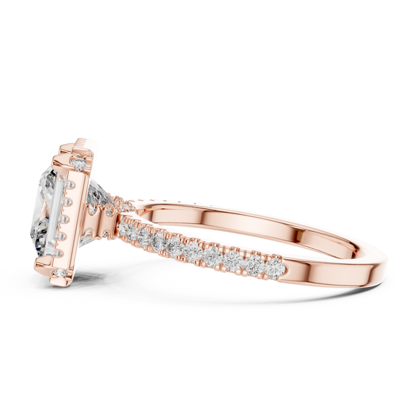 Aurelia Princess Cut Halo Diamond Ring