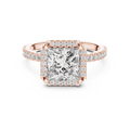 Aurelia Princess Cut Halo Diamond Ring