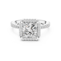 Aurelia Princess Cut Halo Diamond Ring
