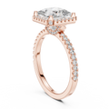 Aurelia Princess Cut Halo Diamond Ring