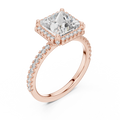 Aurelia Princess Cut Halo Diamond Ring