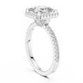 Aurelia Princess Cut Halo Diamond Ring