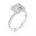 Aurelia Princess Cut Halo Diamond Ring