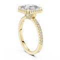 Aurelia Princess Cut Halo Diamond Ring