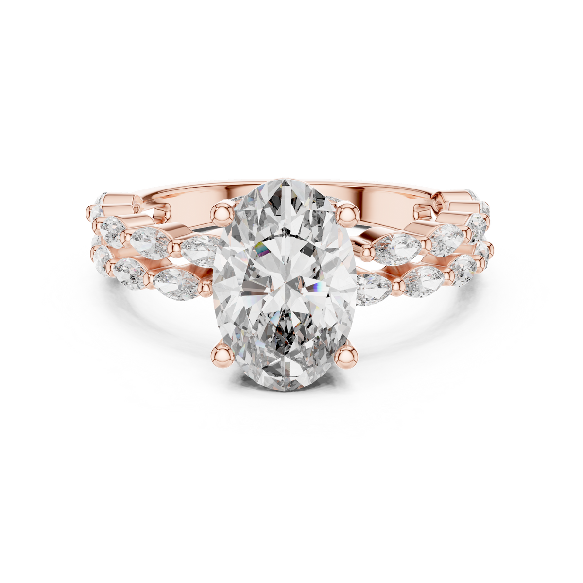 Elara Oval & Marquise Diamond Ring