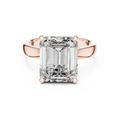 Aurelia Emerald Cut Diamond Solitaire Ring