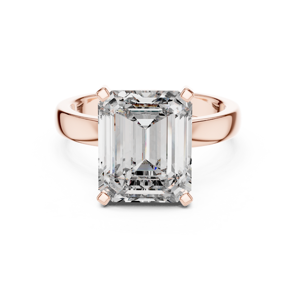 Aurelia Emerald Cut Diamond Solitaire Ring