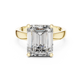 Aurelia Emerald Cut Diamond Solitaire Ring