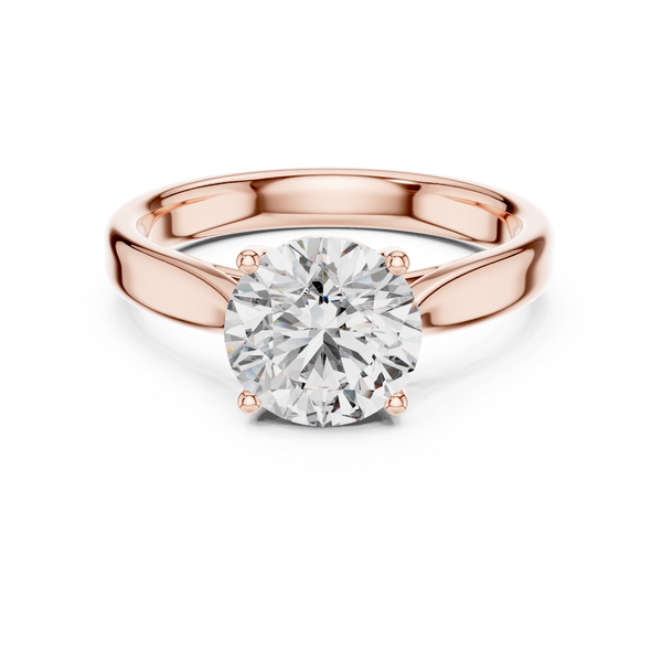 Elara Round Brilliant Diamond Twist Solitaire Ring