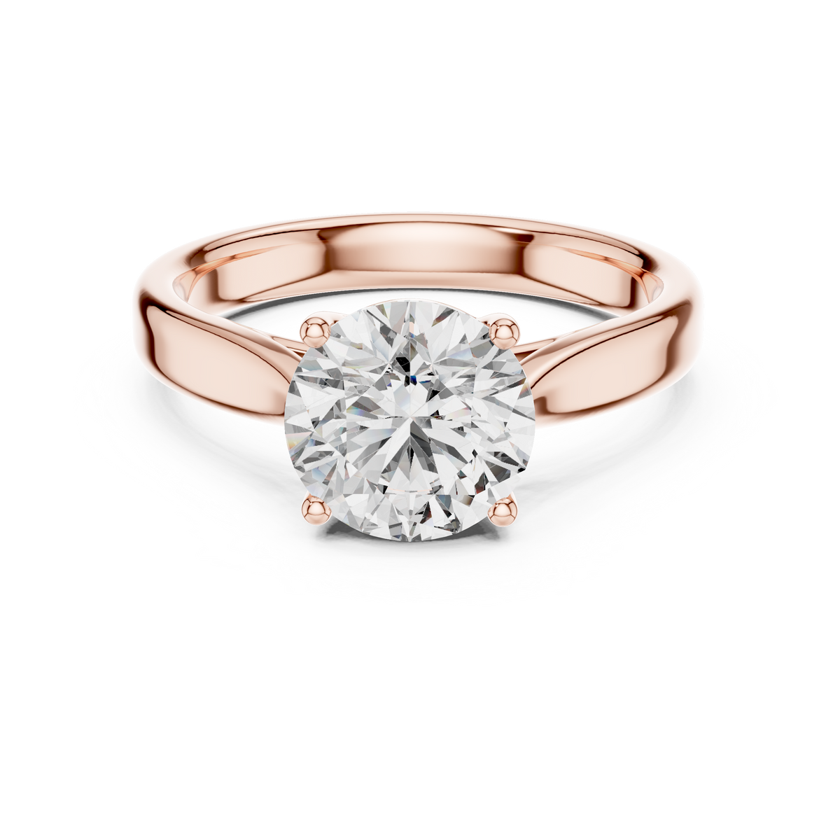 Elara Round Brilliant Diamond Twist Solitaire Ring
