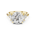 Seraphina Round Brilliant & Marquise Diamond Three Stone Ring