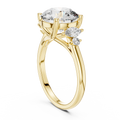 Seraphina Round Brilliant & Marquise Diamond Three Stone Ring