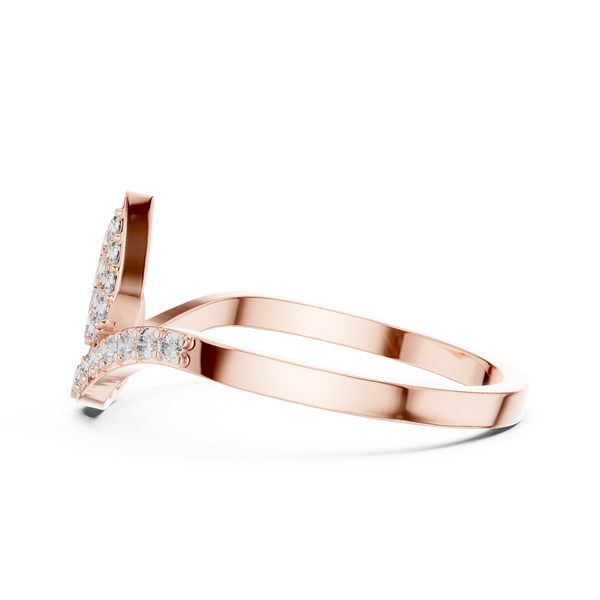 Elara Diamond Leaf Ring