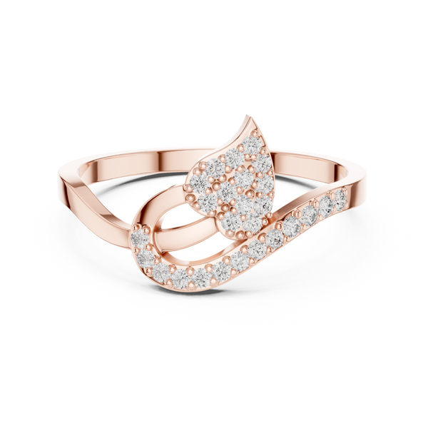 Elara Diamond Leaf Ring