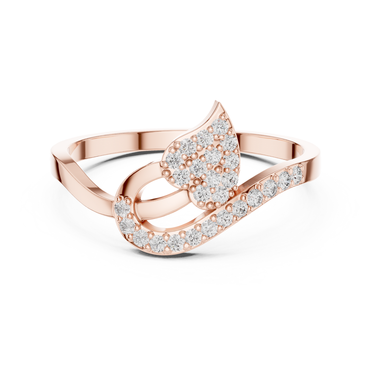 Elara Diamond Leaf Ring