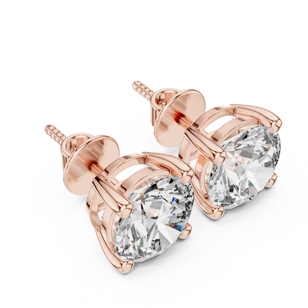 Classic Round Diamond Stud Earrings