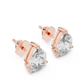 Pear Diamond Solitaire Stud Earrings