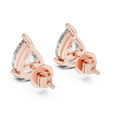Pear Diamond Solitaire Stud Earrings