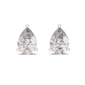 Pear Diamond Solitaire Stud Earrings