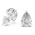 Pear Diamond Solitaire Stud Earrings