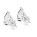 Pear Diamond Solitaire Stud Earrings