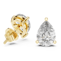 Pear Diamond Solitaire Stud Earrings
