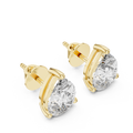 Pear Diamond Solitaire Stud Earrings