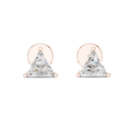 Trillion Diamond Solitaire Stud Earrings