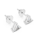 Trillion Diamond Solitaire Stud Earrings