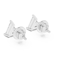 Trillion Diamond Solitaire Stud Earrings