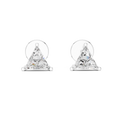 Trillion Diamond Solitaire Stud Earrings