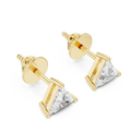 Trillion Diamond Solitaire Stud Earrings