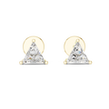 Trillion Diamond Solitaire Stud Earrings
