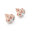 Diamond Halo Stud Earrings
