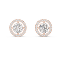 Diamond Halo Stud Earrings