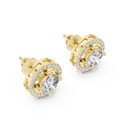 Diamond Halo Stud Earrings