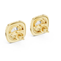 Double Halo Cushion Diamond Stud Earrings